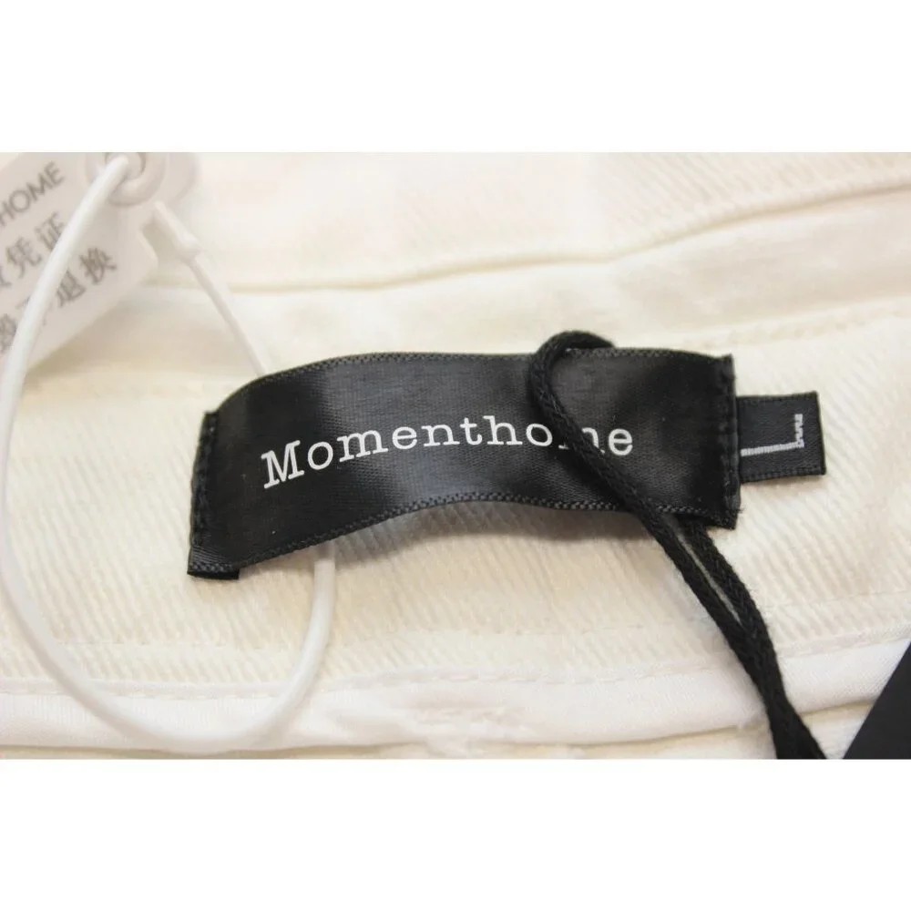 Momenthome youth‎ paperbag waste high rise summer twill denim shorts FLAW